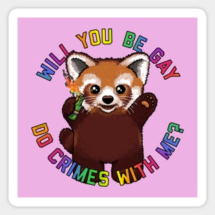 Will You Be Gay Red Panda Sticker